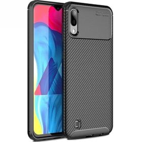 Smcase Samsung Galaxy M10 Negro Karbon Silikon Nano Siyah Cep Telefonu Kılıfı