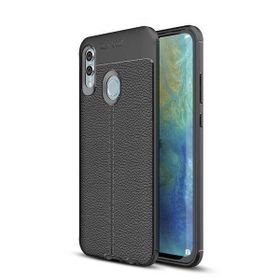 Smcase Samsung Galaxy M10S Deri Dokulu Silikon Nano Kırmızı Cep Telefonu Kılıfı