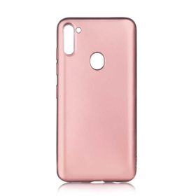 Smcase Samsung Galaxy M11 Lüks Silikon Tam Kapatan Kırmızı Cep Telefonu Kılıfı