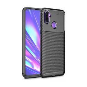 Smcase Samsung Galaxy M11 Negro Karbon Silikon Tam Kapatan Siyah Cep Telefonu Kılıfı
