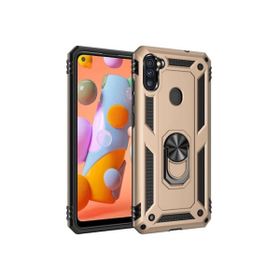 Smcase Samsung Galaxy M11 Vega Yüzüklü Tank Kapak Nano Rose Gold Cep Telefonu Kılıfı