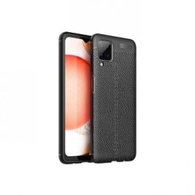 Smcase Samsung Galaxy M12 Deri Dokulu Silikon Nano Lacivert Cep Telefonu Kılıfı