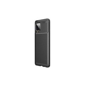 Smcase Samsung Galaxy M12 Karbon Dokulu Silikon Nano Lacivert Cep Telefonu Kılıfı