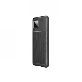 Smcase Samsung Galaxy M12 Karbon Dokulu Silikon Nano Lacivert Cep Telefonu Kılıfı