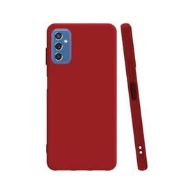 Smcase Samsung Galaxy M52 5G Mat Biye Silikon Tam Kapatan Lacivert Cep Telefonu Kılıfı