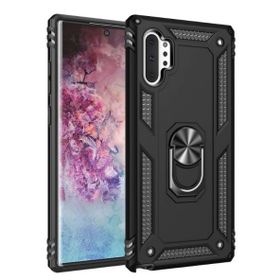 Smcase Samsung Galaxy Note 10 Plus Vega Yüzüklü Tank Kapak Lacivert Cep Telefonu Kılıfı