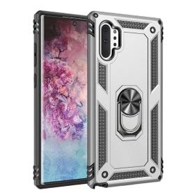 Smcase Samsung Galaxy Note 10 Plus Vega Yüzüklü Tank Kapak Lacivert Cep Telefonu Kılıfı