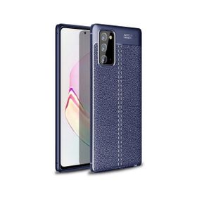 Smcase Samsung Galaxy Note 20 Deri Dokulu Silikon Tam Kapatan Nano Siyah Cep Telefonu Kılıfı