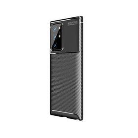Smcase Samsung Galaxy Note 20 Ultra Negro Karbon Dokulu Silikon Tam Kapatan Nano Siyah Cep Telefonu Kılıfı