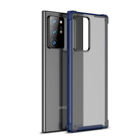 Smcase Samsung Galaxy Note 20 Ultra Volk Darbe Korumalı Silikon Tam Kapatan Nano Lacivert Cep Telefonu Kılıfı