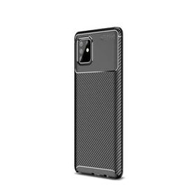 Smcase Samsung Galaxy S10 Lite Negro Karbon Dokulu Silikon Tam Kapatan Siyah Cep Telefonu Kılıfı