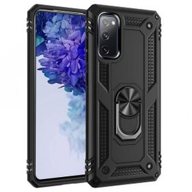 Smcase Samsung Galaxy S20 FE Vega Yüzüklü Standlı Tank Kapak Nano Rose Gold Cep Telefonu Kılıfı
