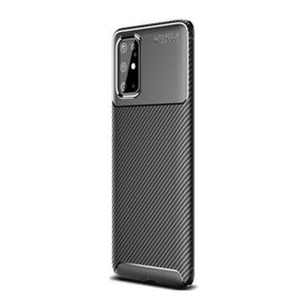 Smcase Samsung Galaxy S20 Negro Karbon Silikon Siyah Cep Telefonu Kılıfı