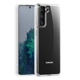 Smcase Samsung Galaxy S21 5G Coss Hybrid Sert Silikon Nano Şeffaf Cep Telefonu Kılıfı