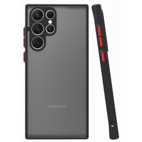 Smcase Samsung Galaxy S22 Ultra 5G Hux Kamera Korumalı Silikon Siyah Cep Telefonu Kılıfı