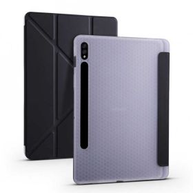 Smcase Samsung Galaxy Tab S7 Plus T970 Katlanabilir Standli Pu Silikon TF2 Kılıf