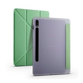 Smcase Samsung Galaxy Tab S7 Plus T970 Katlanabilir Standli Pu Silikon TF2 Kılıf