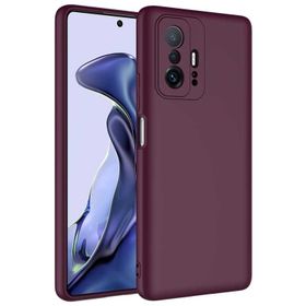 Smcase Xiaomi 11T Kamera Korumalı Mara Lansman Silikon Siyah Cep Telefonu Kılıfı