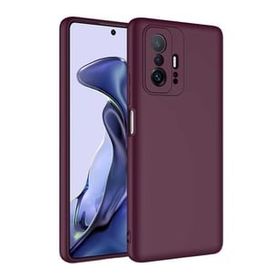 Smcase Xiaomi 11T Kamera Korumalı Mara Lansman Silikon Siyah Cep Telefonu Kılıfı