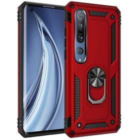 Smcase Xiaomi Mi 10 Pro Vega Yüzüklü Tank Kapak Kırmızı Tam Kapatan Cam Kırmızı Cep Telefonu Kılıfı