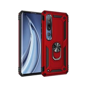 Smcase Xiaomi Mi 10 Pro Vega Yüzüklü Tank Kapak Kırmızı Tam Kapatan Cam Kırmızı Cep Telefonu Kılıfı