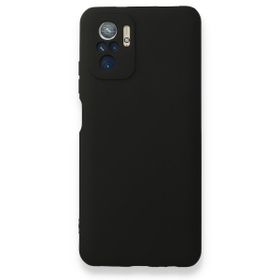 Smcase Xiaomi Redmi Note 10s Kamera Korumalı Premier Silikon Siyah Cep Telefonu Kılıfı
