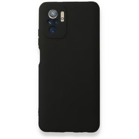 Smcase Xiaomi Redmi Note 10s Kamera Korumalı Premier Silikon Siyah Cep Telefonu Kılıfı