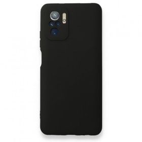 Smcase Xiaomi Redmi Note 10s Kamera Korumalı Premier Silikon Siyah Cep Telefonu Kılıfı