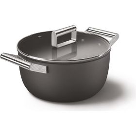 Smeg CKFC2411BLM Siyah Cam Kapak Tencere