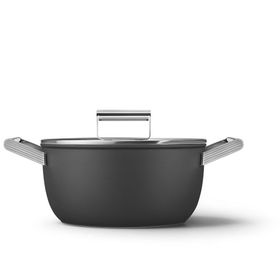Smeg CKFC2411BLM Siyah Cam Kapak Tencere