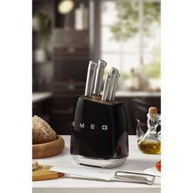 Smeg KBSF02BL Siyah Standlı Bıçak Seti
