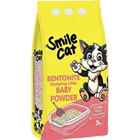 Smile 5 lt Bebek Pudralı Bentonit Kedi Kumu