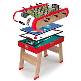 Smoby Powerplay 4 ü1 Arada 640002 Langırt-Bilardo-Masa Tenisi-Hokey Oyun Masası Seti