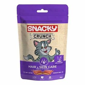 Snacky 10x60 gr Crunch Deri ve Tüy Bakımı Tavuklu Kedi Ödülü