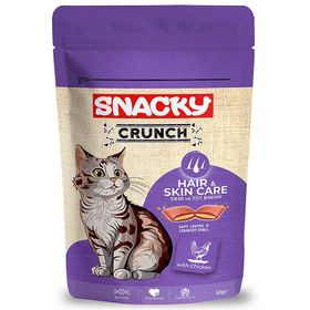 Snacky 60 gr Crunch Hair Skin Deri ve Tüy Bakımı Tavuk Etli Kedi Ödülü