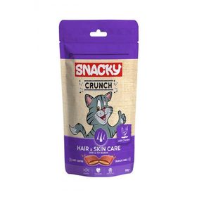 Snacky 60 gr Crunch Hair Skin Deri ve Tüy Bakımı Tavuk Etli Kedi Ödülü