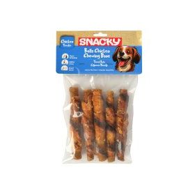 Snacky 7.5 cm 5'li Füme ve Tavuklu Rulo Köpek Ödül Kemiği