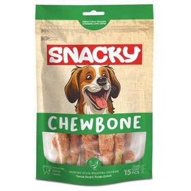 Snacky Chew Bone Tavuk Sargılı Çubuk 10x13 cm Köpek Ödül Maması