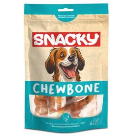 Snacky Chew Bone Tavuk ve Ciğer Sargılı 6x13 cm Köpek Ödül Maması