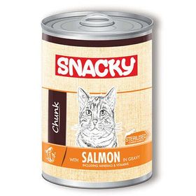 Snacky Chunk Sterilised Somonlu Kısırlaştırılmış 400 gr Kedi Konservesi