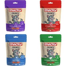 Snacky Crunch Kıtır 4x60 gr Kedi Ödül Maması Karma Paket