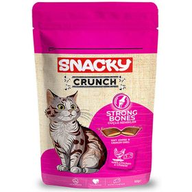 Snacky Crunch Strong Kemik Sağlığı Tavuk Etli ve Peynirli 60 gr Kedi Ödülü