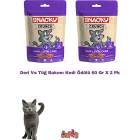 Snacky Deri ve Tüğ Bakımı 2x60 gr Kedi Ödül Maması