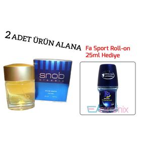 Snob 1700000004396 Klasik Erkek Parfümü 100 ml 2 Ürün Alana Hediye