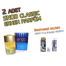 Snob 1700000004396 Klasik Erkek Parfümü 100 ml 2 Ürün Alana Hediye