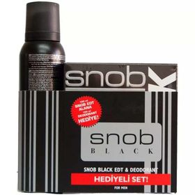 Snob Black EDT 100 ml Erkek Parfümü ve 150 ml Deodorant Seti