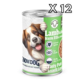 Snow Dog Premium 400 gr 12 Adet Kıyılmış Kuzu Etli Köpek Konservesi