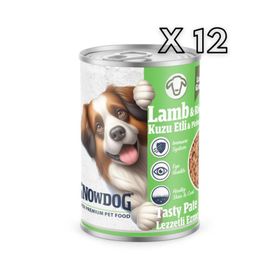 Snow Dog Premium 400 gr 12 Adet Kıyılmış Kuzu Etli Köpek Konservesi