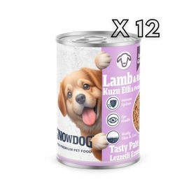 Snow Dog Premium 400 gr 12 Adet Kıyılmış Kuzu Etli Yavru Köpek Konservesi