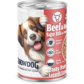 Snow Dog Premium 400 gr 12 Adet Kıyılmış Sığır Etli Köpek Konservesi